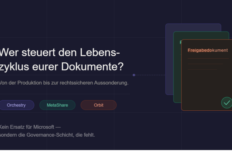 Microsoft 365 ist euer Arbeitsplatz. Aber wer steuert den Lebenszyklus eurer Dokumente?